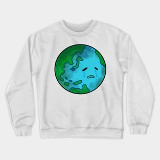 Sad Planet Earth Crewneck Sweatshirt